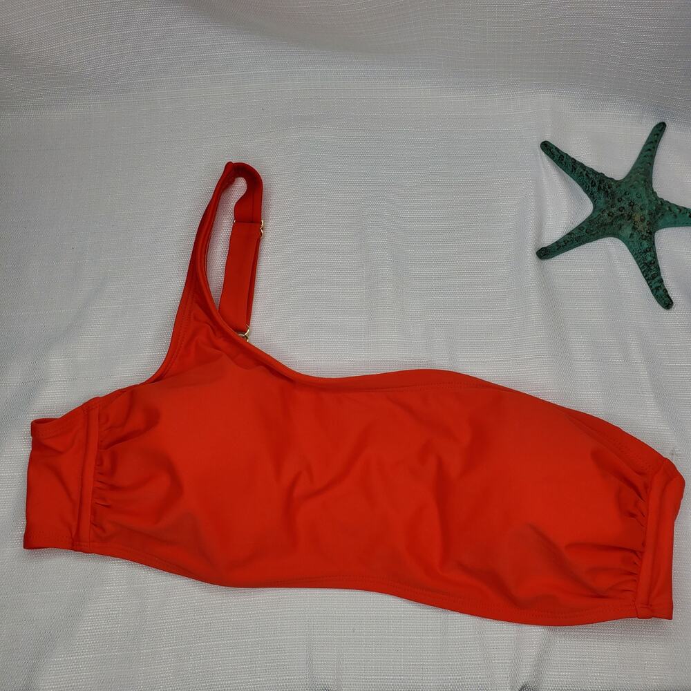 Xhilaration Red One Strap Bandeau Style Bikini Top, XL